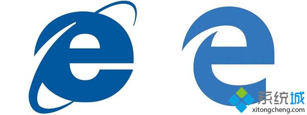 Microsoft Edge图标和ie图标