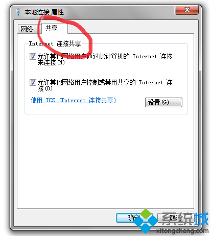 共享选项卡