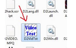 找到D2VidTst.exe