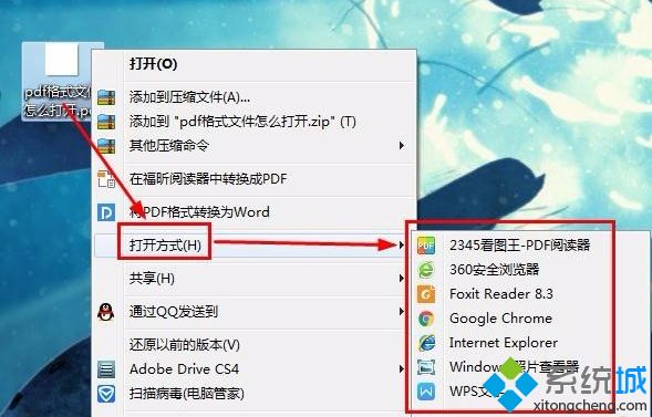 <a href=/win7/ target=_blank class=infotextkey>win7</a>系统打开<a href=/softxz/pdf/ target=_blank class=infotextkey>pdf</a>文件的三种方法