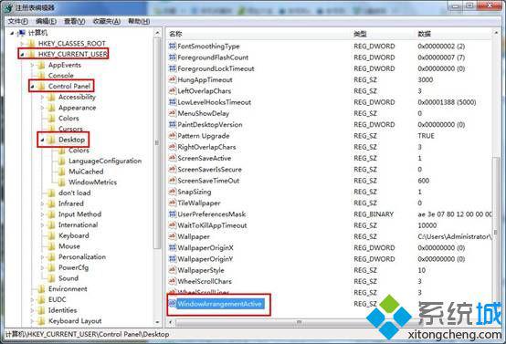 双击“WindowArrangementActive”