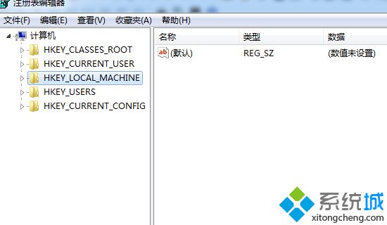 打开注册表编辑器