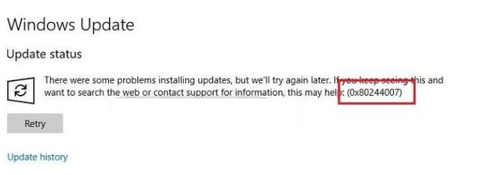 <a href=/win10/ target=_blank class=infotextkey>win10</a>更新提示0x80244007的修复方法