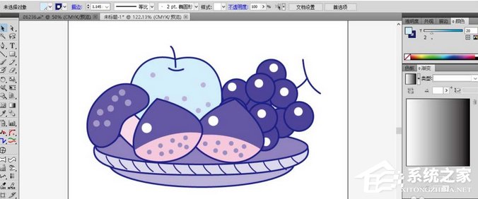 ai如何制作出扁平化果盘插画？ai制作扁平化果盘插画的方法步骤