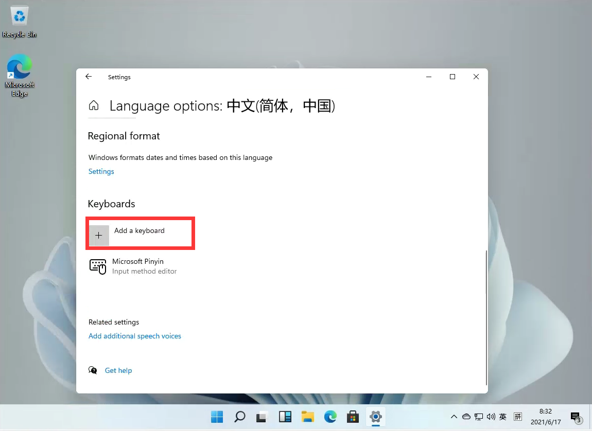 <a href=/win11/ target=_blank class=infotextkey>windows11</a>怎么设置五笔<a href=/softxz/srf/ target=_blank class=infotextkey>输入法</a>？