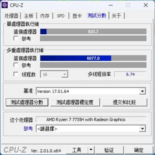 R7 7735H評測