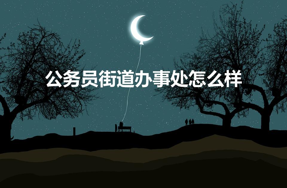 公务员街道办事处怎么样(公务员街道办事处怎么样知乎)