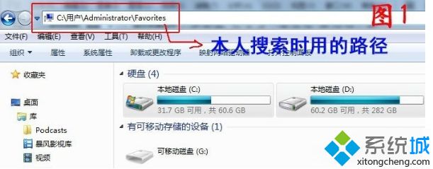 win7中收藏夹在哪里_win7找到IE收藏夹的两种方法