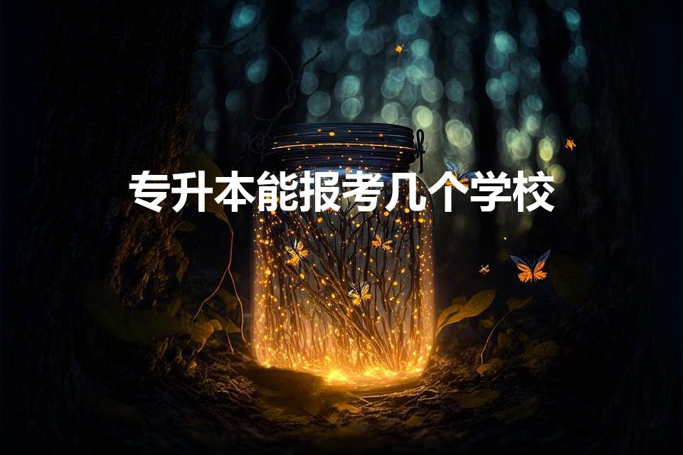 专升本能报考几个学校（专升本可以报考几个学校）