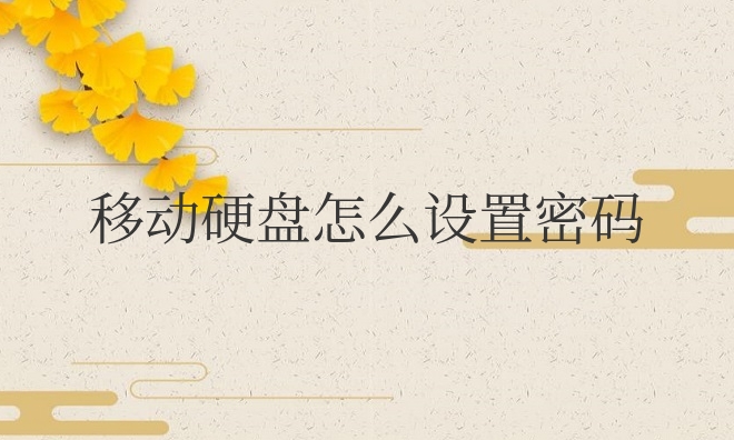移动硬盘怎么设置密码（教你快速设置的步骤）