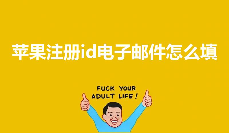 苹果注册id电子邮件怎么填（注册苹果id电子邮件怎么填）