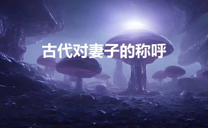 古代对妻子的称呼(古代对妻子的称呼有哪些)