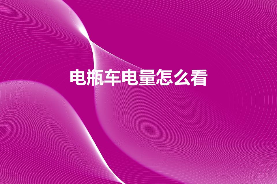 电瓶车电量怎么看（电动车怎么看剩余电量 ）