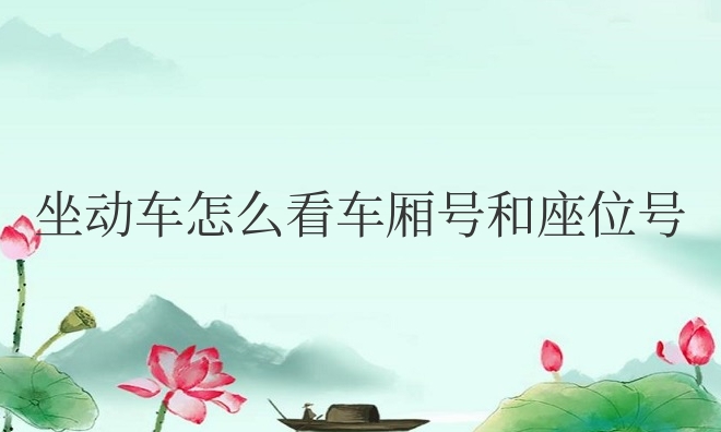 新手第一次坐动车怎么看车厢号和座位号