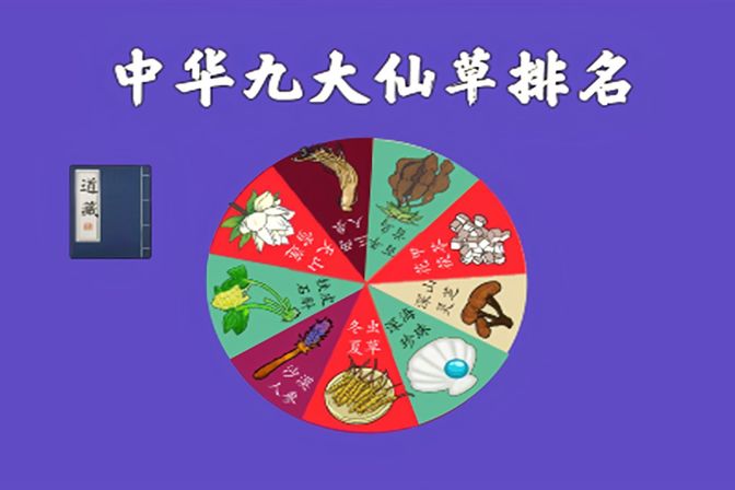 中华九大仙草排行榜 （各自的功效作用及特点）