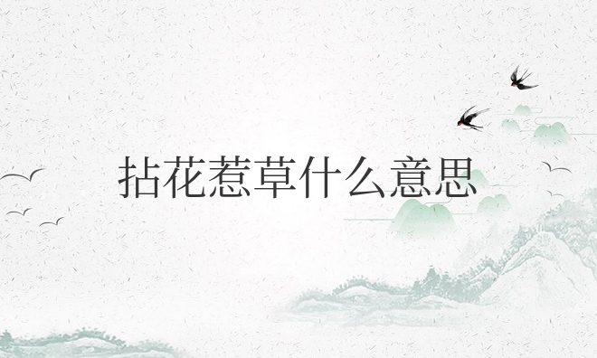 拈花惹草什么意思