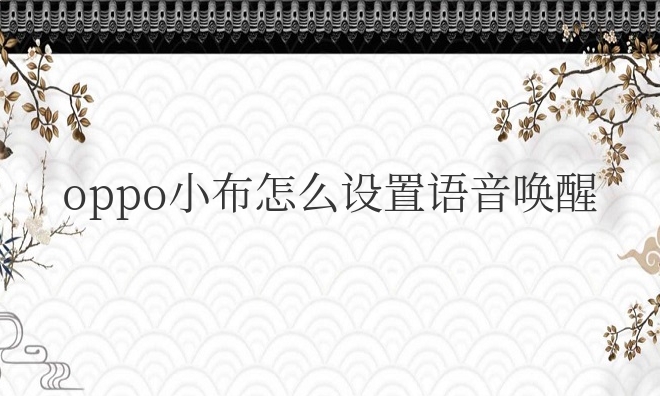 oppo小布怎么设置语音唤醒