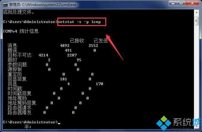 查看本機上所有ICMP連接情況