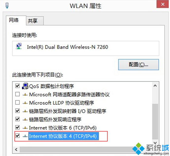 Internet 協(xié)議版本 4 (TCP/IPv4)