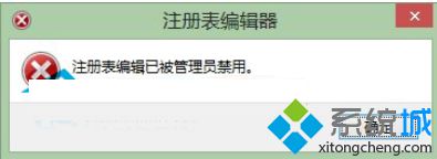 Win8.1系統(tǒng)提示“注冊(cè)表已被管理員禁用”解決方法
