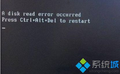 電腦開機出現黑屏提示A disk read error occurred的解決方法