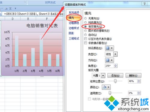 windowsxp系統美化Excel圖表的方法