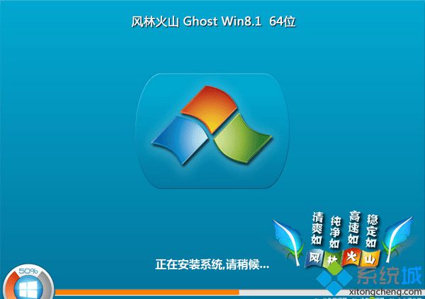 風林火山flhs ghost win8.1 64位免激活純凈版