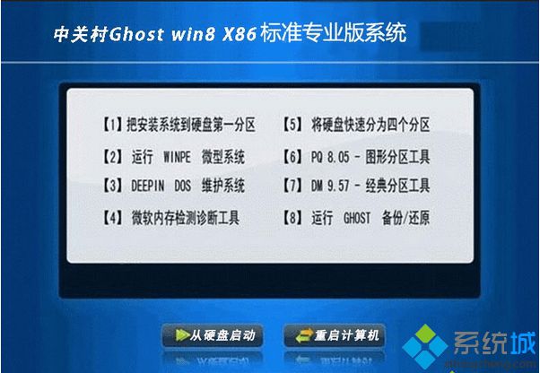 中關(guān)村ZGC ghost win8 32位標(biāo)準(zhǔn)專業(yè)版