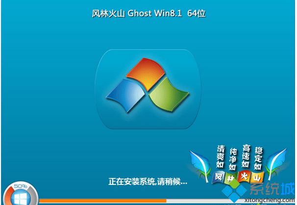 風林火山flhs ghost win8.1 64位免激活純凈版