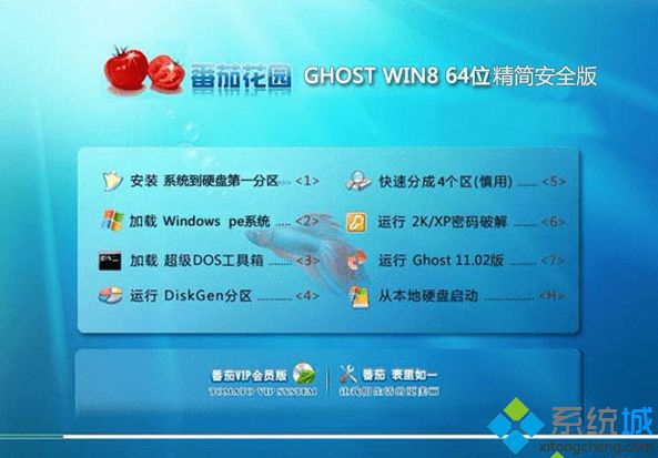 番茄花園ghost win8 64位精簡安全版