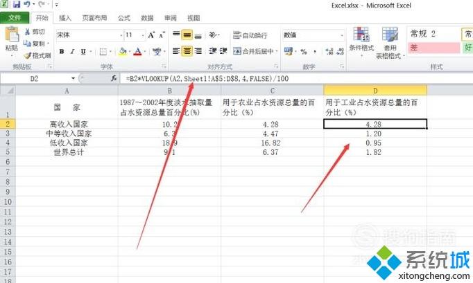 xp系統下使用excel2010分析處理水資源表的方法