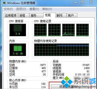 <a href=/win7/ target=_blank class=infotextkey>win7</a>系統(tǒng)中利用任務(wù)管理器如何看cpu頻率