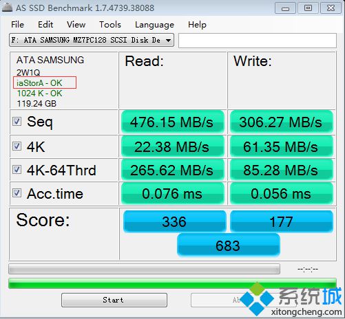 顯示iaStorA-OK或者iaStor-OK表示AHCI已經(jīng)開啟2