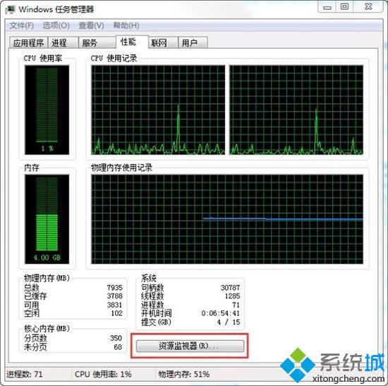 win7系統查看系統資源的方法步驟